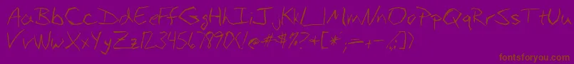 Budangular Font – Brown Fonts on Purple Background
