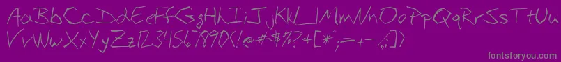 フォントBudangular – 紫の背景に灰色の文字