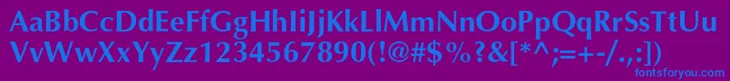 VariantcBold Font – Blue Fonts on Purple Background