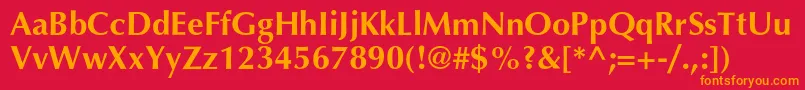 VariantcBold Font – Orange Fonts on Red Background