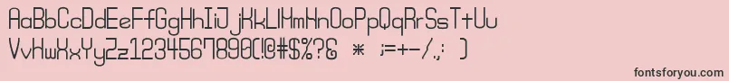 フォントMondaySrb – ピンクの背景に黒い文字