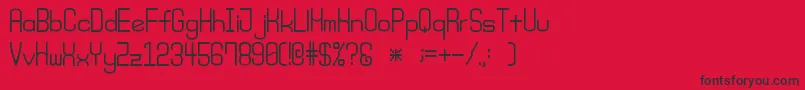 フォントMondaySrb – 赤い背景に黒い文字