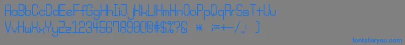 フォントMondaySrb – 灰色の背景に青い文字