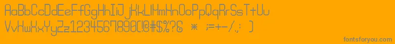 フォントMondaySrb – オレンジの背景に灰色の文字