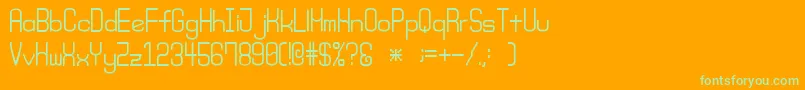 MondaySrb Font – Green Fonts on Orange Background