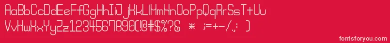 MondaySrb Font – Pink Fonts on Red Background
