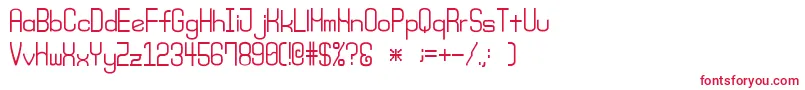 フォントMondaySrb – 白い背景に赤い文字