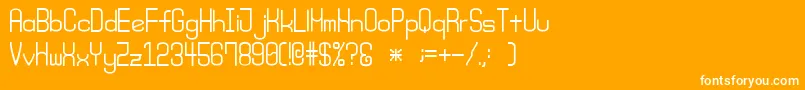 フォントMondaySrb – オレンジの背景に白い文字