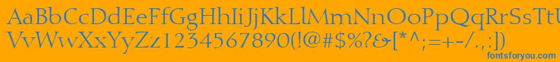 DiotimaLtRoman Font – Blue Fonts on Orange Background