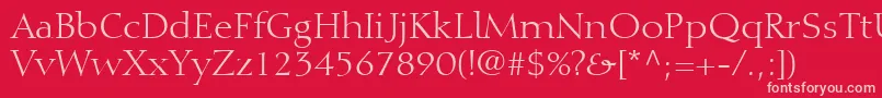 DiotimaLtRoman Font – Pink Fonts on Red Background