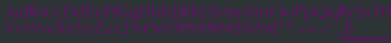 DiotimaLtRoman Font – Purple Fonts on Black Background