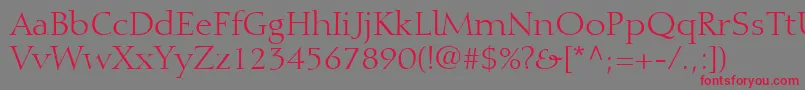 DiotimaLtRoman Font – Red Fonts on Gray Background