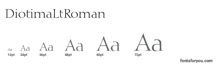 Größen der Schriftart DiotimaLtRoman