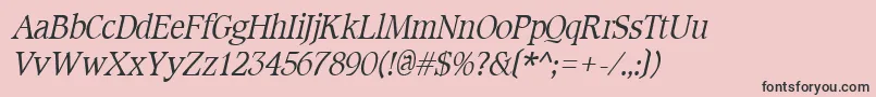 CotlinItalic Font – Black Fonts on Pink Background
