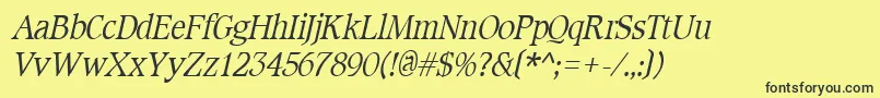 CotlinItalic Font – Black Fonts on Yellow Background