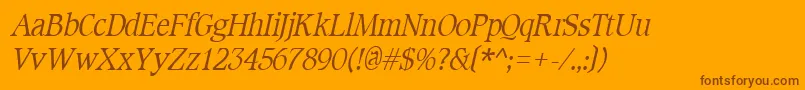 CotlinItalic Font – Brown Fonts on Orange Background