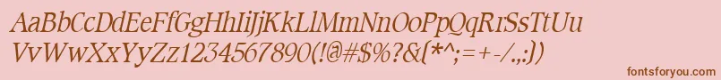 CotlinItalic Font – Brown Fonts on Pink Background