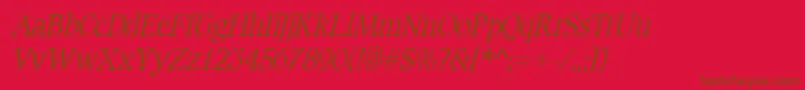 CotlinItalic Font – Brown Fonts on Red Background