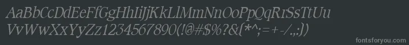 CotlinItalic Font – Gray Fonts on Black Background