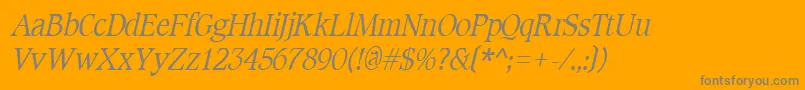 CotlinItalic Font – Gray Fonts on Orange Background