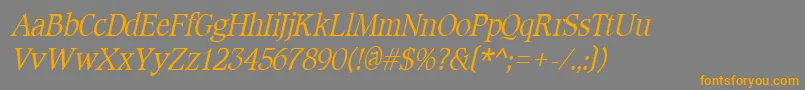 CotlinItalic Font – Orange Fonts on Gray Background