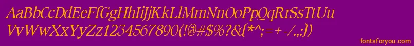 CotlinItalic Font – Orange Fonts on Purple Background