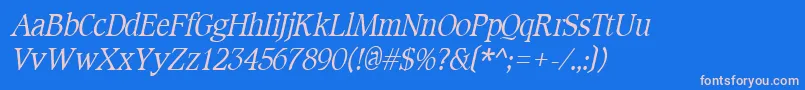 CotlinItalic Font – Pink Fonts on Blue Background