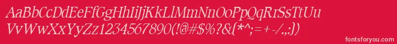 CotlinItalic Font – Pink Fonts on Red Background