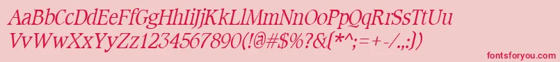 CotlinItalic Font – Red Fonts on Pink Background