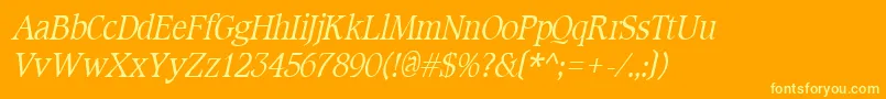 CotlinItalic Font – Yellow Fonts on Orange Background