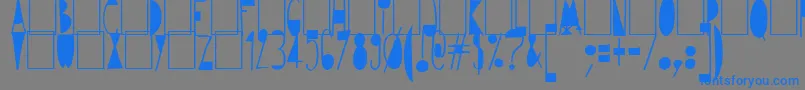 Шрифт Avantgardiste1934 – синие шрифты на сером фоне