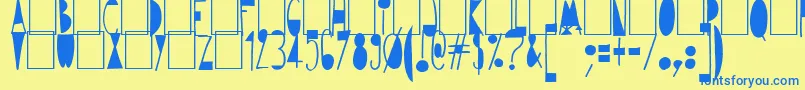 Avantgardiste1934 Font – Blue Fonts on Yellow Background