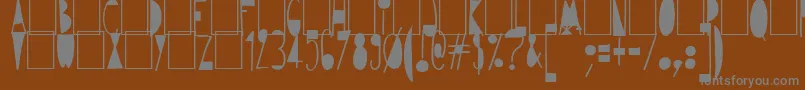 Avantgardiste1934 Font – Gray Fonts on Brown Background