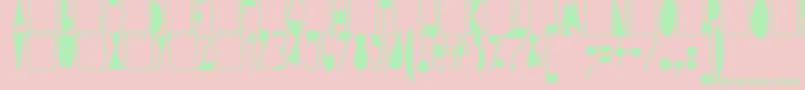 More about Avantgardiste1934 Font Avantgardiste1934 Font – Green Fonts on Pink Background