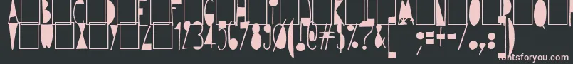 Avantgardiste1934-Schriftart – Rosa Schriften auf schwarzem Hintergrund