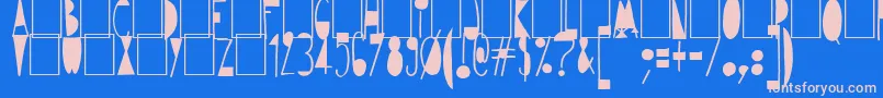 Avantgardiste1934 Font – Pink Fonts on Blue Background