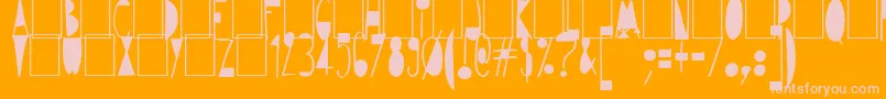fuente Avantgardiste1934 – Fuentes Rosadas Sobre Fondo Naranja