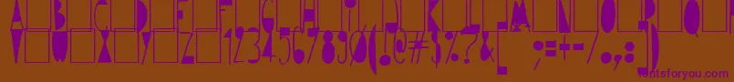 Lisätietoja Avantgardiste1934-fontista Avantgardiste1934-fontti – violetit fontit ruskealla taustalla