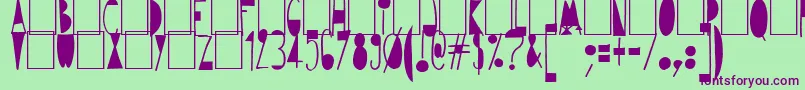 Avantgardiste1934 Font – Purple Fonts on Green Background