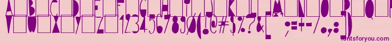 Avantgardiste1934 Font – Purple Fonts on Pink Background