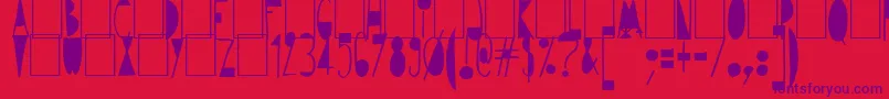 fuente Avantgardiste1934 – Fuentes Moradas Sobre Fondo Rojo