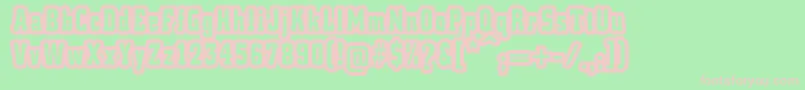 DLaCruzFont Font – Pink Fonts on Green Background