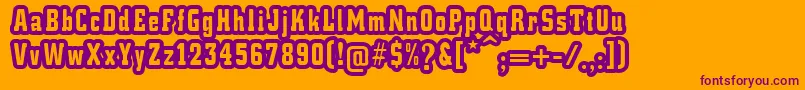 DLaCruzFont Font – Purple Fonts on Orange Background