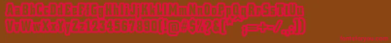 DLaCruzFont Font – Red Fonts on Brown Background