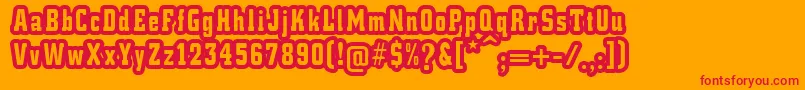 DLaCruzFont Font – Red Fonts on Orange Background