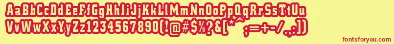 DLaCruzFont Font – Red Fonts on Yellow Background