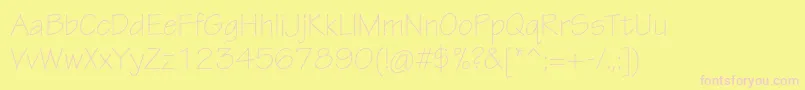 TektonproLight Font – Pink Fonts on Yellow Background