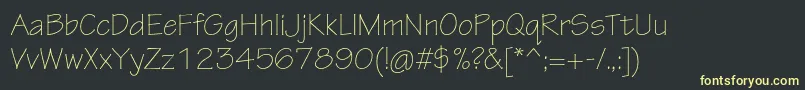 Шрифт TektonproLight – жёлтые шрифты на чёрном фоне