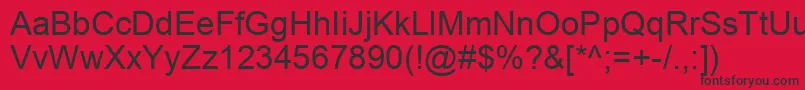 ArialKoi8 Font – Black Fonts on Red Background