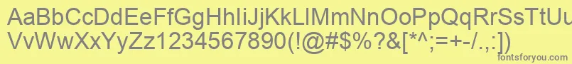 ArialKoi8 Font – Gray Fonts on Yellow Background